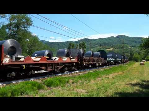 LA STROMBAZZATA DELLA DOPPIA DI E.483 CON MERCI DI COILS IN TRANSITO A RIGOROSO (AL) 15 - 7 - 2017