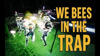 Destiny 2: RAID NIGHT - CROTA'S END using a full fireteam of WOLFSBANE EXOTIC AXES!