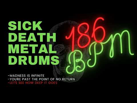 DEATH METAL DRUM TRACK #20| 186 BPM