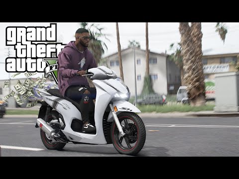 Robbery and Getaway in HONDA SH-350i (2021) - GTA 5 GANGSTER LIFE MOD (6) #9