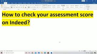 How to check assessment score on Indeed  Indeed assessment ||