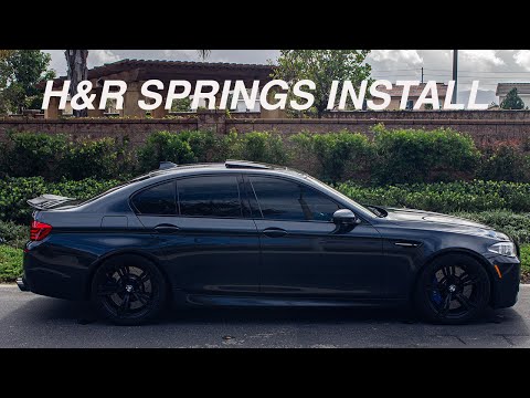 F10 M5 GETS LOWERED ON H&R SPRINGS!!! (STEP BY STEP!)