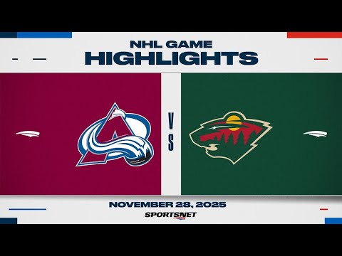 NHL Highlights | Avalanche vs. Wild - November 28, 2025