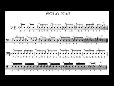 Charley Wilcoxon - 150 rudimental solo n°1(music notes)