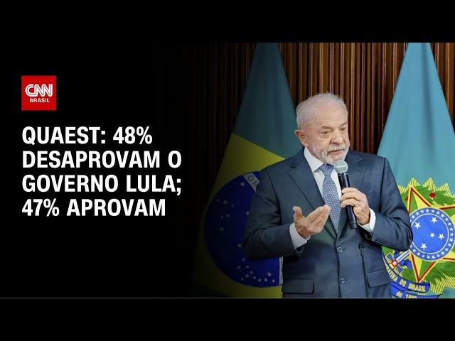 Quaest: 48% desaprovam governo Lula; 47% aprovam | LIVE CNN
