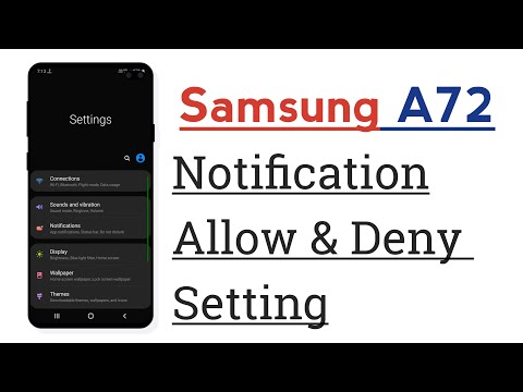 Samsung A72 Notification Allow And Deny