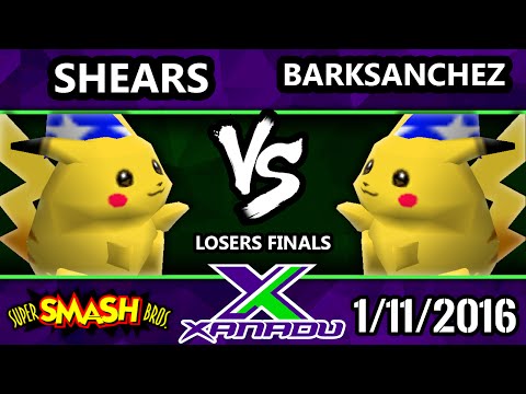S@X 132 - Shears (Pikachu) Vs. BarkSanchez (Pikachu) SSB64 Losers Finals - Smash 64