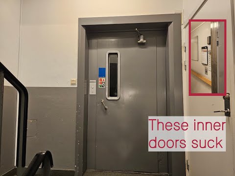 1961 original Alimak Verken elevator at Trädgårdsgatan 15, Skellefteå, Sweden