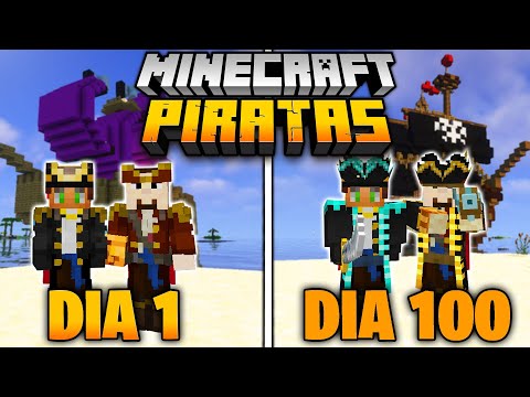 SOBREVIVI 100 DIAS COMO UM PIRATA EM DUPLA MINECRAFT HARDCORE - O FILME