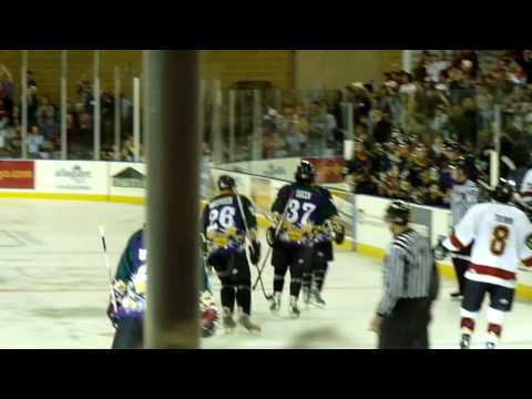 #16 Jon Pelle scores on the PP  vs New Mexico Scorpions 01-17-09