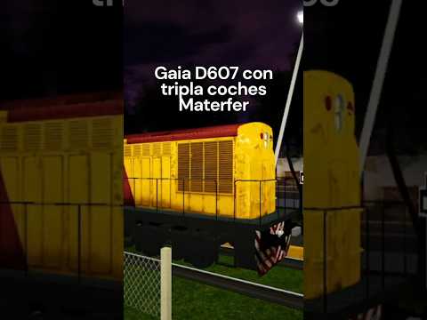 Gaia D607 de TBA remolcando 3 coches Materfer en General Rodriguez! #train #tba #estaciones #diesel