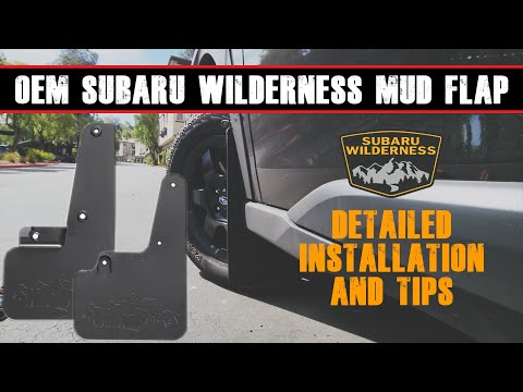 Subaru Outback Wilderness OEM Mud Flaps installation Tips (no instructions, no problem)