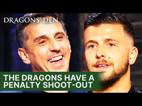 BC Boots Invites Gary Neville For A Penalty Shoot-out | Dragons' Den