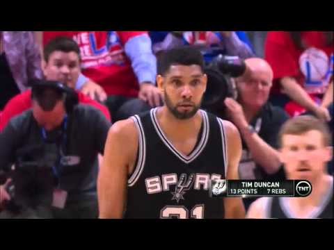 NBA, playoff 2015, Clippers vs. Spurs, Round 1, Game 5, Move 26, Tim Duncan, 2 pointer