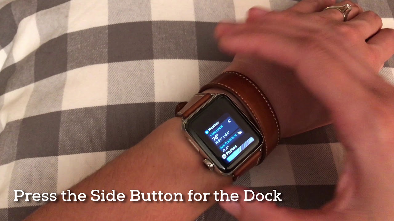 How to open the Dock on Apple Watch - YouTube