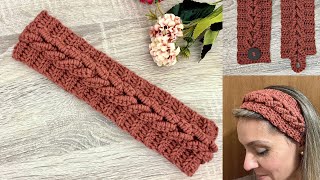 Faixa de cabelo de crochê fácil, rápida e linda! Passo a passo para iniciantes