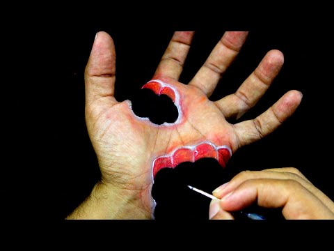 How to Draw 3D ( Hand Art )🔴 3D Trick Art! Paint Holes in the Hand - Easy Art