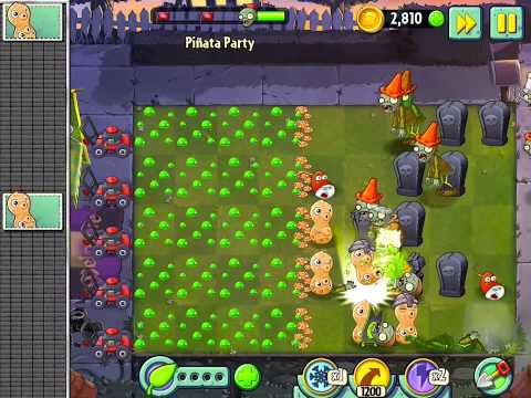 Dark Ages Pinata Party Plants vs. Zombies 2 first pea-nut appear