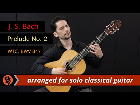 WTC Prelude No. 2 in C minor by J. S. Bach, arr. by Emre Sabuncuoglu for solo classical guitar