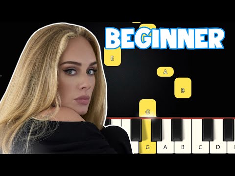 Love In The Dark - Adele | Beginner Piano Tutorial | Easy Piano