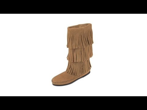 Minnetonka 3Layer Suede Fringe Boot
