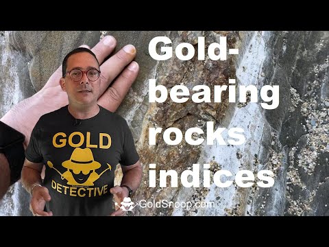 Indices des roches à identifier pour chercher de l'or pour orpailler et la prospection aurifère
