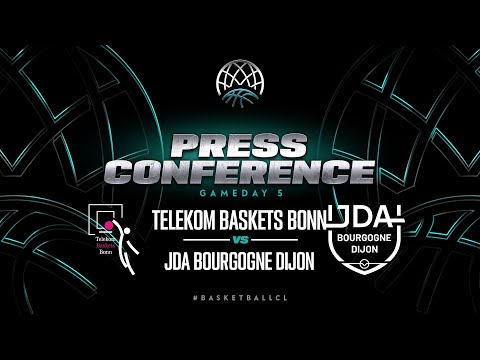 Telekom Baskets Bonn v JDA Bourgogne Dijon - Press Conference | BCL 2023-24