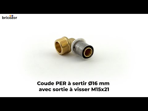 Coude PER à sertir avec sortie mâle à visser BRICOZOR