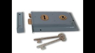 Teardown of a 2 lever lock very easy to pick mortise external mounted lock