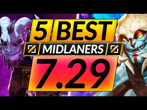 5 MOST BROKEN Mid Lane Heroes of 7.29 that Require Almost NO SKILL - Dota 2 Guide