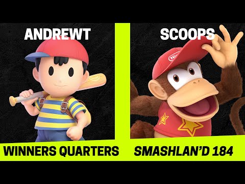 SmashLAN'd 184 Winners Quarters - AndrewT (Ness) vs Scoops (Diddy Kong) - SSBU Tournament