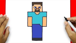 How To Draw Minecraft Characters Easy Step By Step Steve | Minecraft Drawing