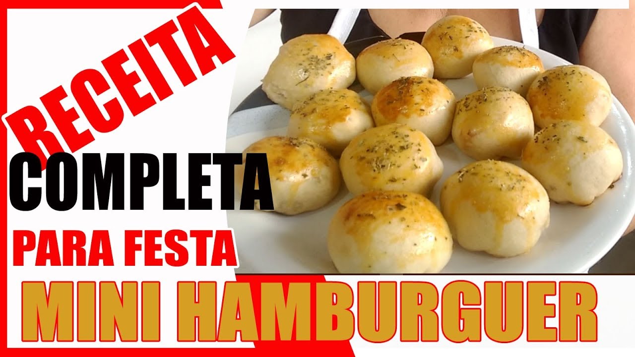 MINI HAMBURGUER PARA FESTA /VENDA MASSA FÁCIL RECEITAS DA ROSA