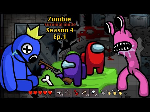 Rainbow Friends PINK Zombie 🛠 Survival Mode Among Us Ep 4 - Animation