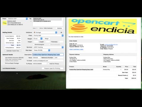 ⛔★Endicia-Ship Opencart to Endicia EASY ship extension (MAC)