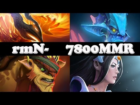 rmN- 6800 MMR PLAYS WITH 4 HEROES - Ranked Gameplays - Dota 2