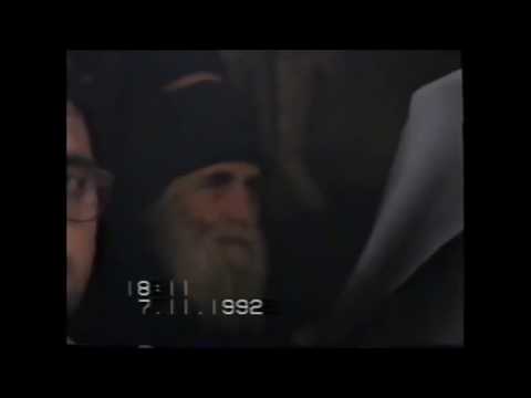 Imagini rare cu Sfântul Paisie Aghioritul !!! slujbă la Mănăstirea Cutlumuș