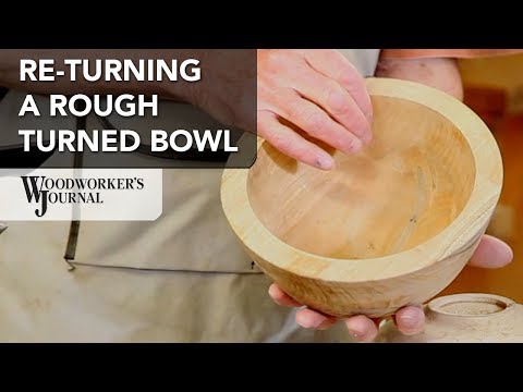 How to Turn a Rough Turned Bowl After Drying | Woodturning