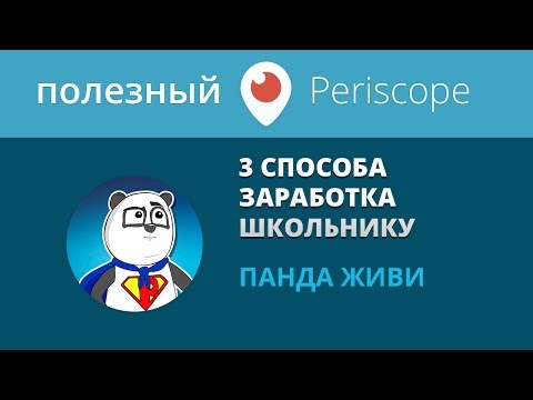 3 способа для заработка школьнику / панда
