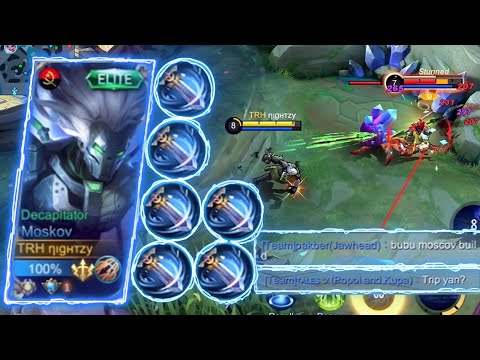 MOSKOV 6X WINDTALKER BUILD! INSANE ATTACK SPEED! TEAMMATES GOT ANGRY BECAUSE OF MY BUILD - MLBB