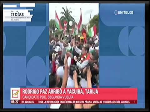 02102025 RODRIGO PAZ ARRIBÓ A YACUIBA TARIJA  RED UNITEL