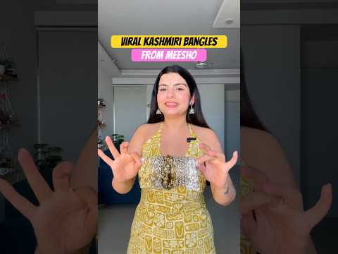 Got Viral Kashmiri Bangles from Meesho🥹🤌🏻❤️ Bangles Haul #youtubeshorts #shorts #bangles