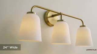 1_Watch A Video About the Possini Euro Bouchard Satin Brass 3 Light Bath Vanity Light