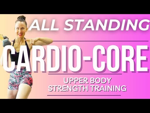 LIVE #260➡All Standing Cardio And Core Workout ➡Upper Body Strength Training✔ NO JUMPING➡ Low IMPACT