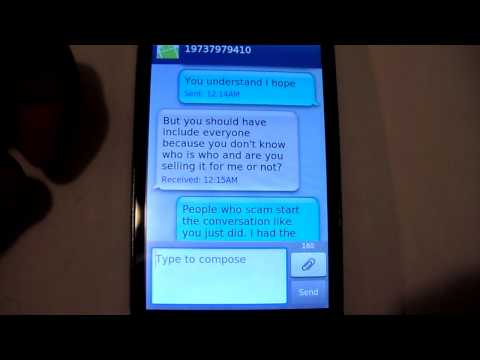 Having Fun With Craigslist Text Scammer..