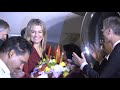 Willem Alexander En Maxima Na Landing India Met Regeringsvliegtuig PH GOV Ontvangen Met Muziek