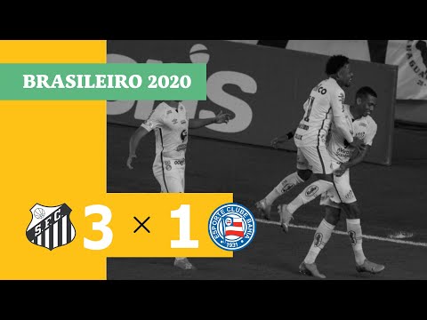 Santos 3 x 1 Bahia - Gols - 01/11 - Brasileirão 2020