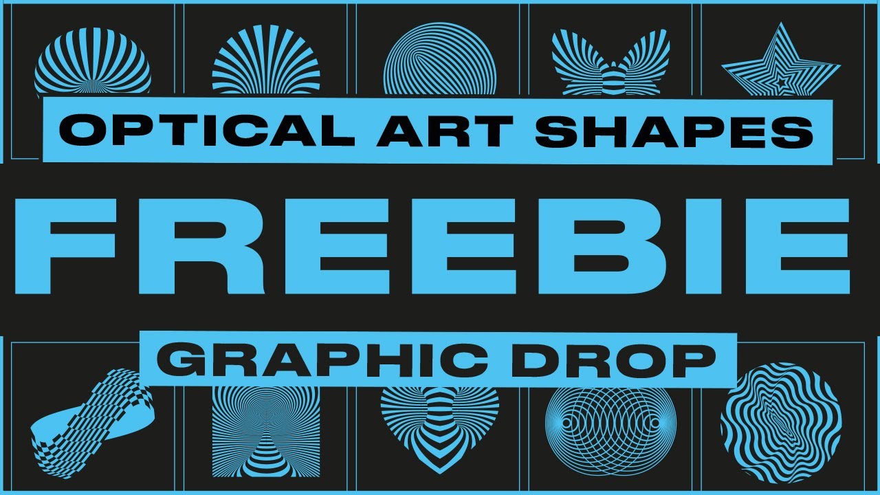 Free Vector Optical Art Shapes #opart - FREEBIE / Graphic Drop