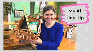 Introducing the clean-up basket - HOW TO TEACH YOUR TODDLER TO CLEAN UP AND STAY ORGANIZED.