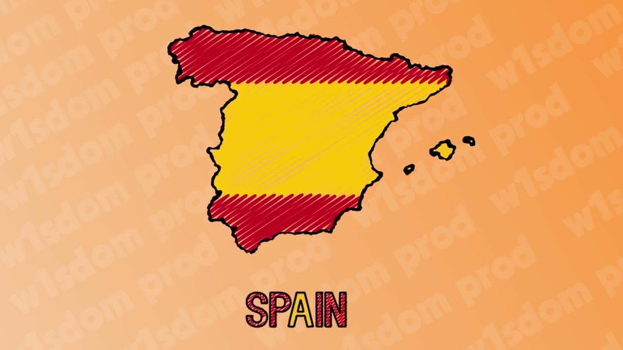 Hand-Drawn Spain Map Animation